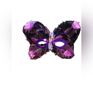 NWOT Distinctive Butterfly Mask Purple & Black OS
